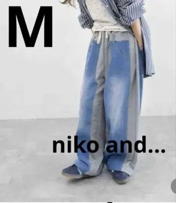niko and - 데님 패치워크 팬츠 MODE NORM CORE