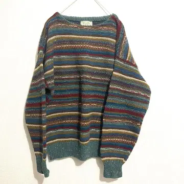 benetton 이탈리아제 긴팔 스웨터 멀티 컬러 여성용 가을/겨울