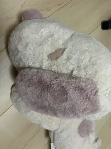 커다란 스누피 봉제 인형 화이트 핑크