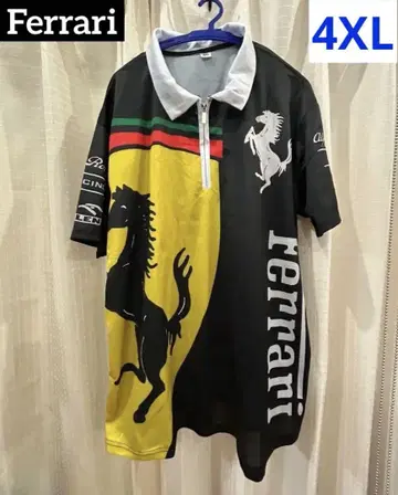 초레어 페라리 Ferrari 피케 셔츠 블랙/옐로우 컬러