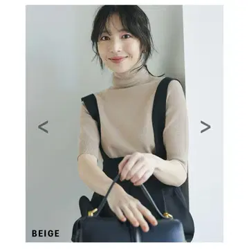 BASEMENT online 터틀넥 하프슬리브 니트