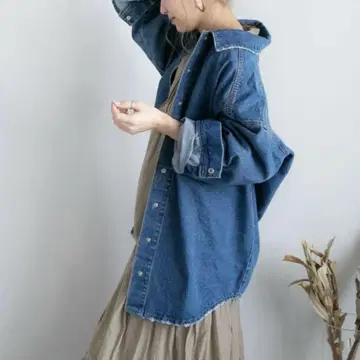 PICHI 오버 사이즈 데님 셔츠