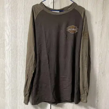 Harley Davidson 긴팔 티셔츠 브라운