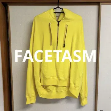 FACETASM 풀오버 하프 지퍼 후드티
