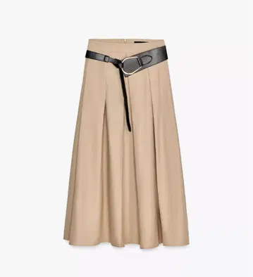 ZARA 벨트 포함 미디 기장 스커트 S
