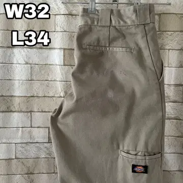 디키즈 더블니 멕시코제 워크 팬츠 자수 베이지 32 x 34