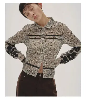 새상품 todayful Embroidery Mesh Shirts