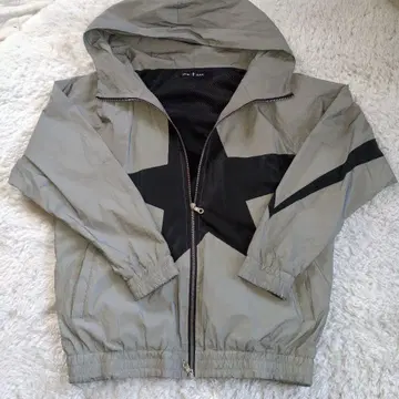 NO ID. BLACK 그레이 나일론 자켓