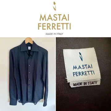 MASTAI FERRETTI 마스타이 페레티 블랙 린넨 셔츠