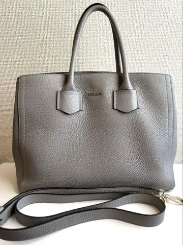 [ 새상품급 ] FURLA 그레이 가죽 숄더백