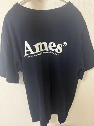 Ames 로고 T셔츠 L 사이즈 네이비
