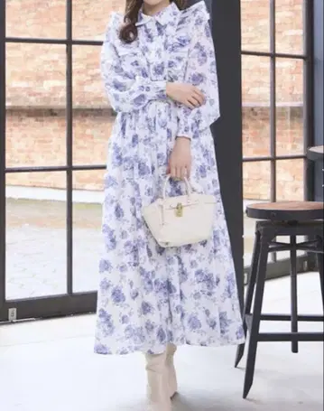 SWINGLE 오리지널 자카드풍 플라워 프린트 원피스 꽃무늬