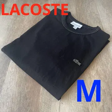 LACOSTE 반팔 크루넥 T셔츠 남성용 M 사이즈 블랙