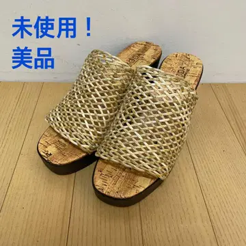 DIA MODA 샌들 일본제 미사용 골드 베이지