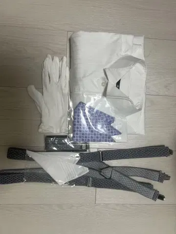윙카라 셔츠 잡화 세트 M 사이즈 신랑 웨딩 결혼식