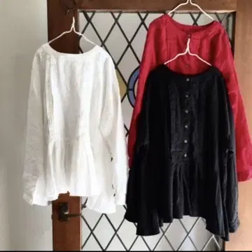 nest Robe 린넨 밀피유 턱 블라우스 린넨 100% 블랙