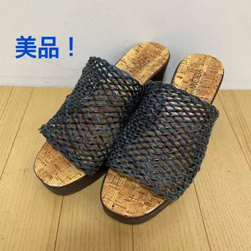 DIA MODA 블랙 샌들 코르크 밑창