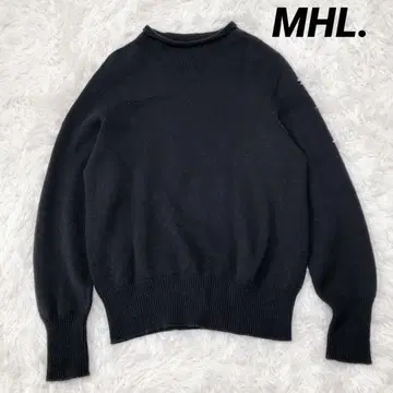 MHL 마가렛호웰 울 100% 울 니트 스웨터 블랙 II