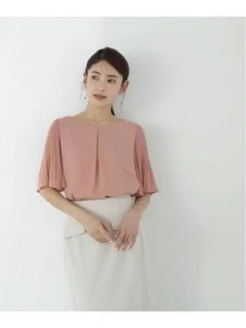 natural beauty basic 양류 플레어 슬리브 블라우스