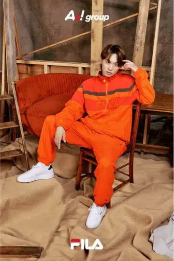 A x FILA 트랙 수트 셋업 후쿠모토 타이세이 착용 모델