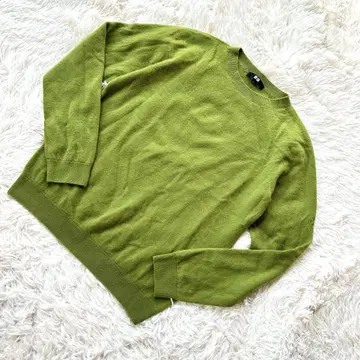 UNIQLO 유니클로 3D 캐시미어 크루넥 스웨터 그린 사이즈 L