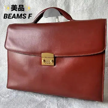 새상품급 BEAMS F 빔즈 F 비즈니스 백 브라운 가죽