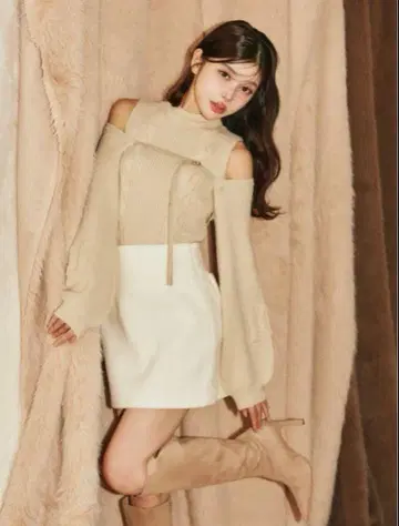 darich dd 케이블 니트 앙상블 베이지