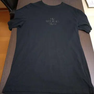 1PIU1UGUALE3 블랙 자수 로고 T셔츠 XXL