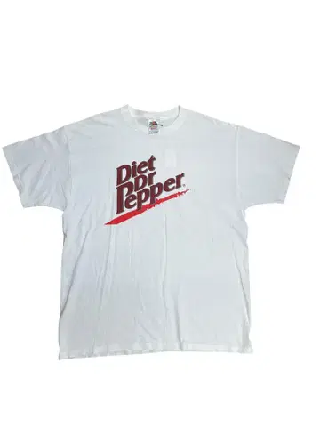 90s Dr.pepper 닥터페퍼 기업 로고 화이트 T셔츠