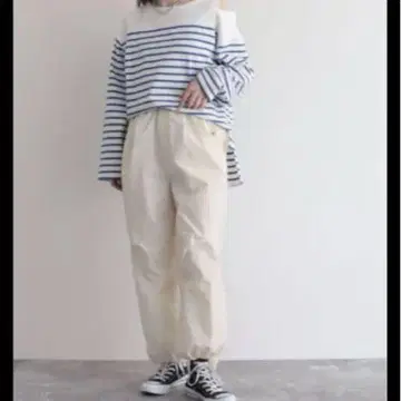 아이보리 파라슈트 팬츠