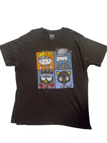 레어 NARUTO -나루토- 돌풍전x 헬로키티 & 프렌즈 T셔츠