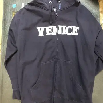 VENICE 로고 집업 후드티 네이비 호소미 타케시 ellegarden