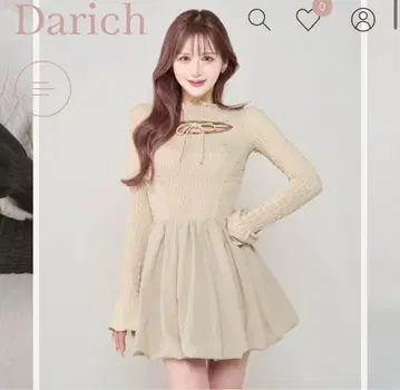 셔링 벌룬 미니 원피스 darich