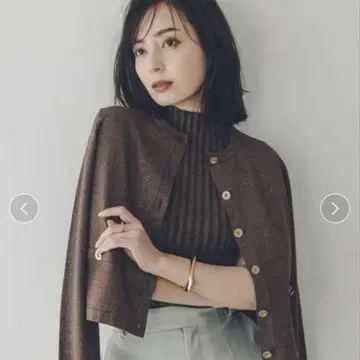 [ 당일 발송 ] 아뉴앙스 가디건 라메 믹스 브라운 프리 사이즈
