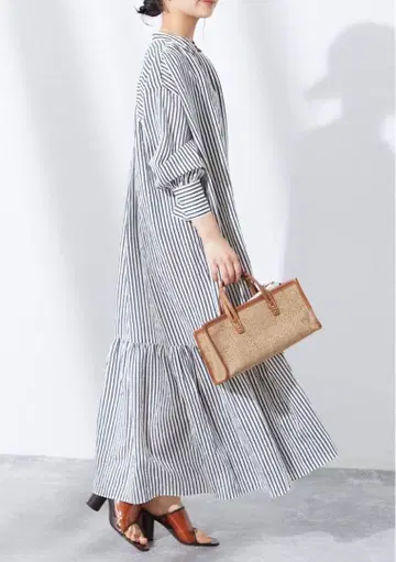 저널 스탠다드 레사쥬 데신 맥시 티어드 원피스 네이비 C