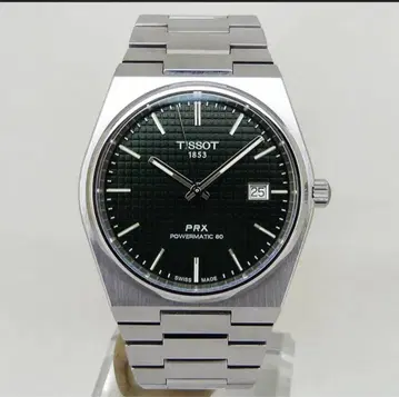 [컨디션 최상] TISSOT PRX 자동 와인딩 시계 그린 파워매틱 80