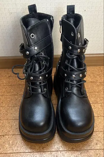 통굽 부츠 코스프레 25cm 블랙