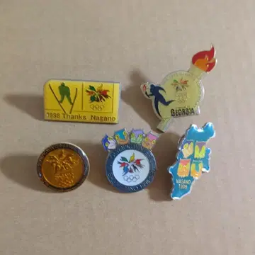 1998년 나가노 올림픽 핀 배지 5개 세트