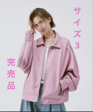 soerte 2way 디포메이션 지퍼 자켓 핑크