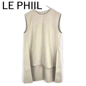 르필 LE PHIIL 지레 베스트 풀오버 코트 원단 베이지