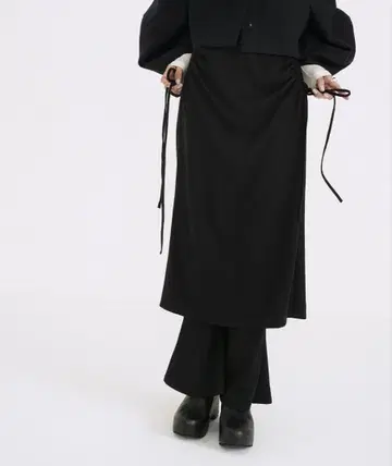 CLANE PANTS LAYRED SIDE SHIRRING SKIRT