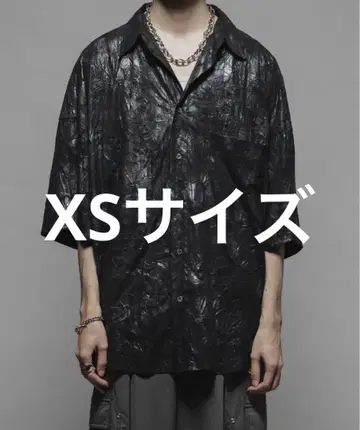 casper john 와셔 페인트 오버 셔츠 블랙 XS