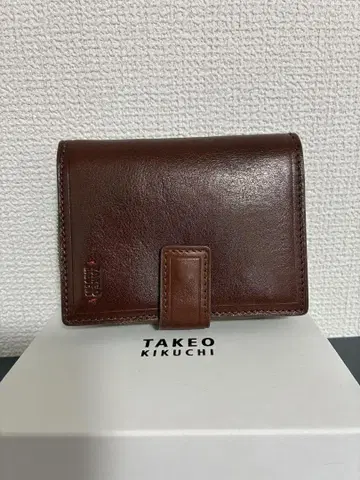 TAKEO KIKUCHI 접이식 지갑 브라운