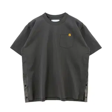 sacai s Cotton Jersey T-Shirt 사이즈 2 그레이