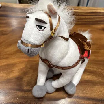 화이트 말 봉제 인형 약 30cm