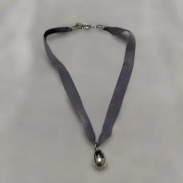 질 샌더 네이비 실버 펜던트 목걸이 JIL SANDER NAVY