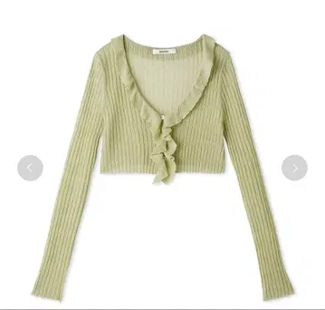 SNIDEL 시어 프릴 가디건