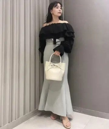 fray id 2way 하이웨스트 머메이드 스커트 민트