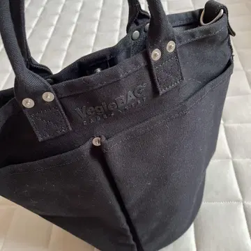 VegieBAG 블랙 토트백 캔버스