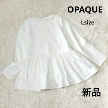 새상품 OPAQUE 페플럼 플레어 티셔츠 화이트 L